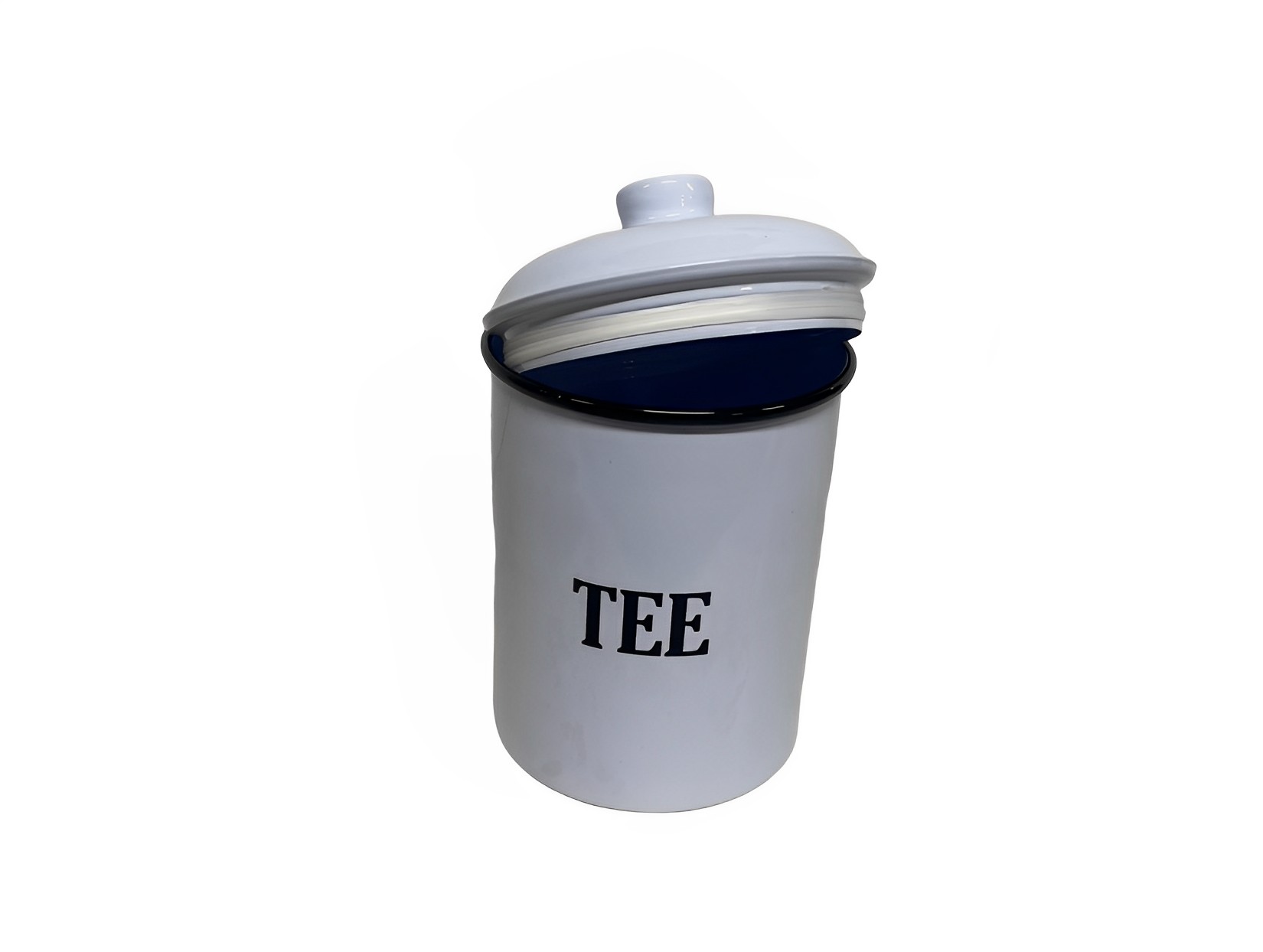 Teedose mit Deckel weiß lackiert SM516