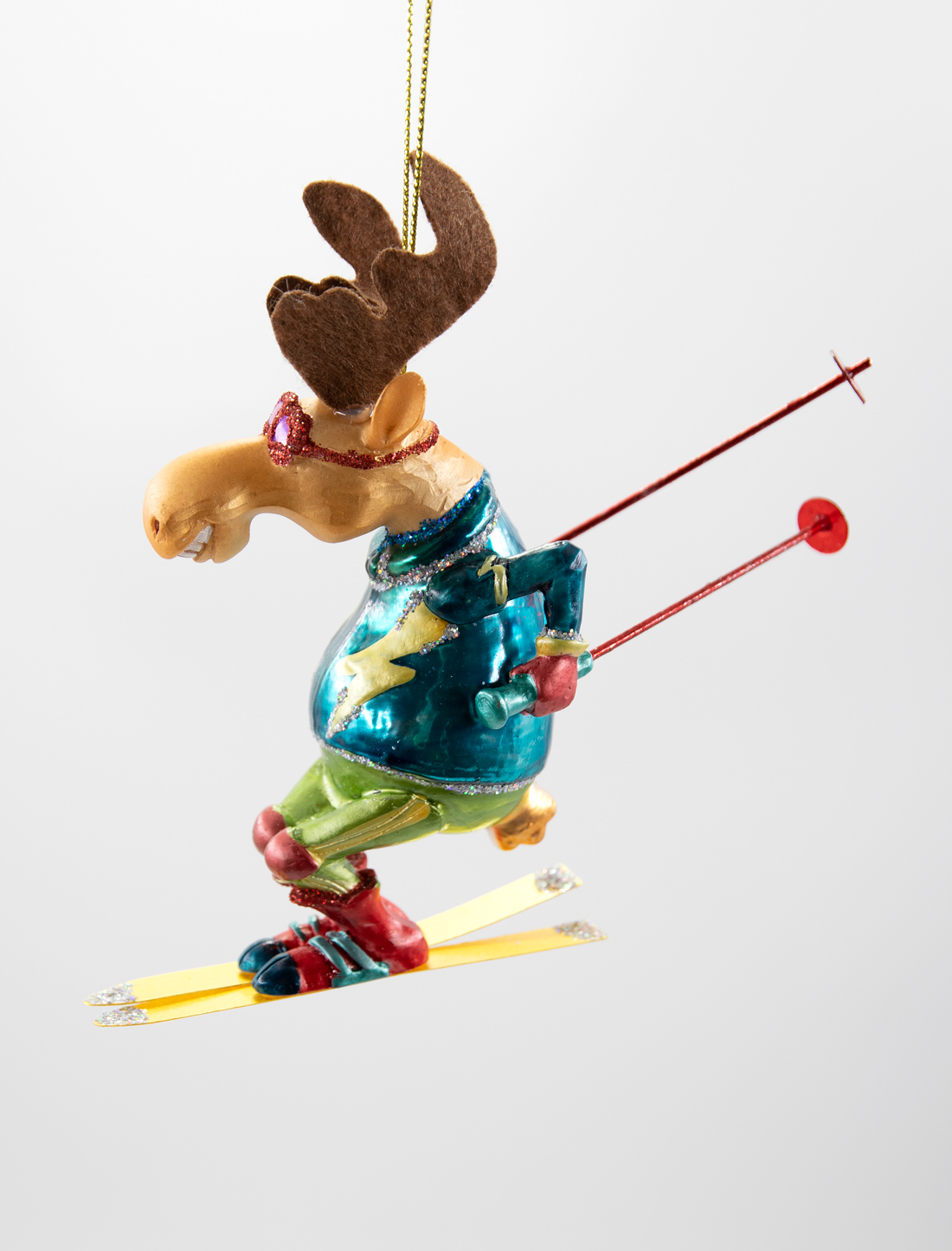 Weihnachtsschmuck Hänger Rentier Elch Skifahrer 