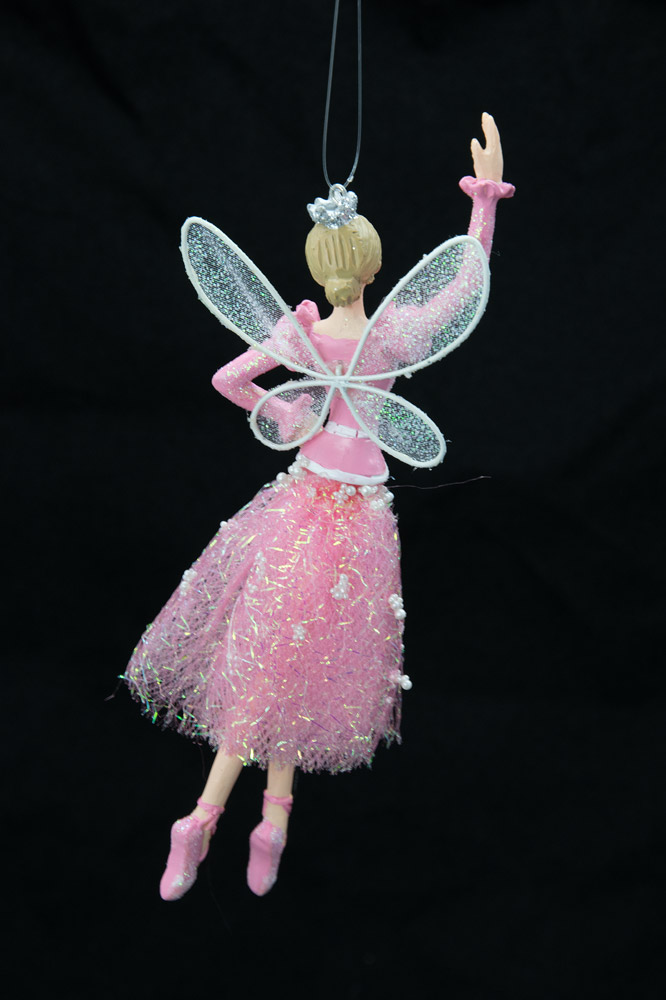 Gisela Graham Pink Ballerina Fairy with Crown