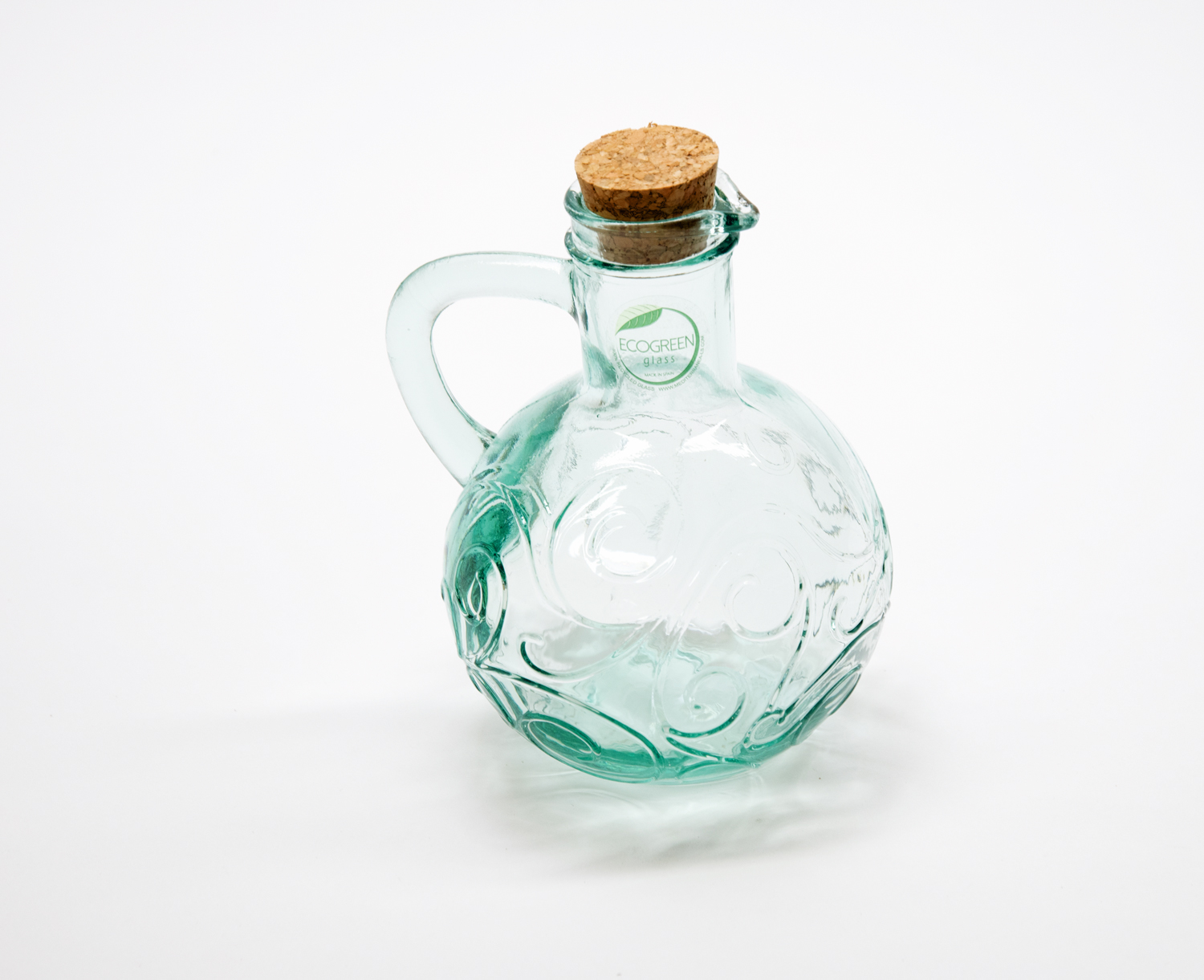 Ecogreen Flasche 400ml mit Kork Verschluss & Henkel Decor