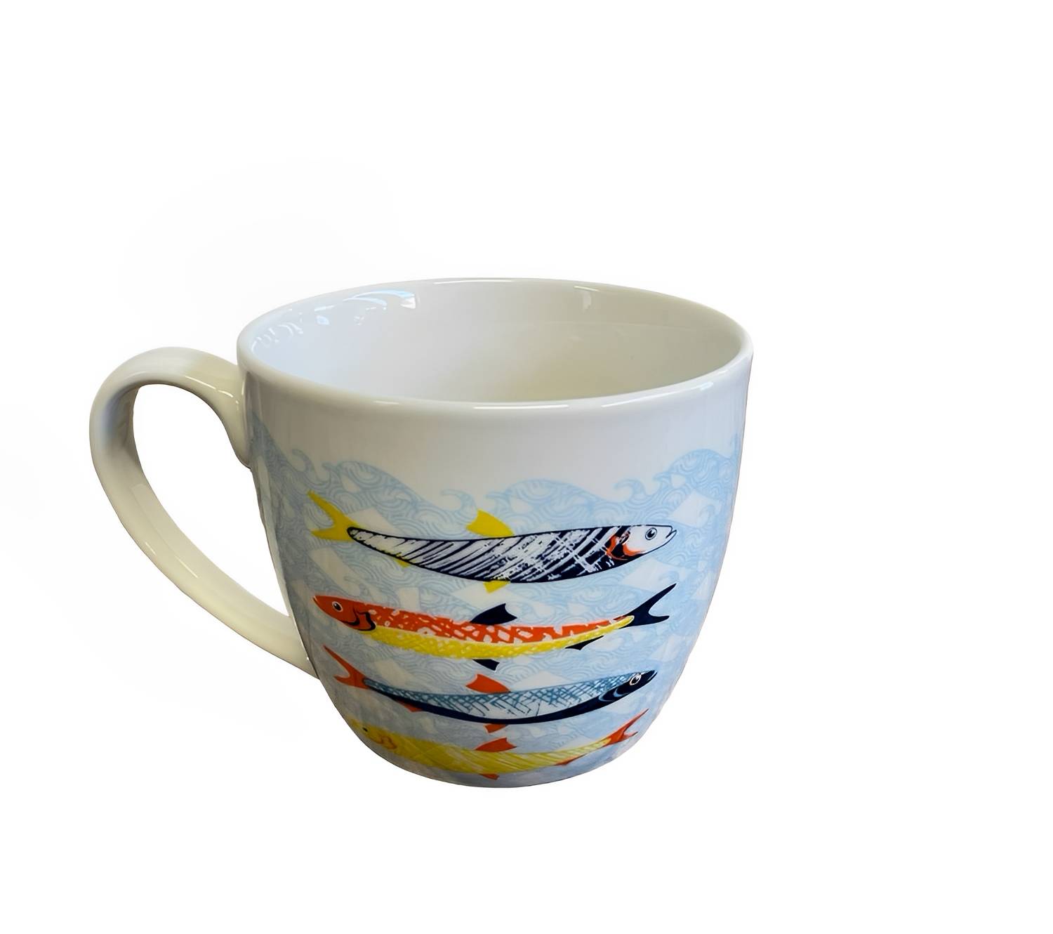 Kaffeetasse 'Onda' mit Fischmotiv Maritim aus Porzellan 325 ml