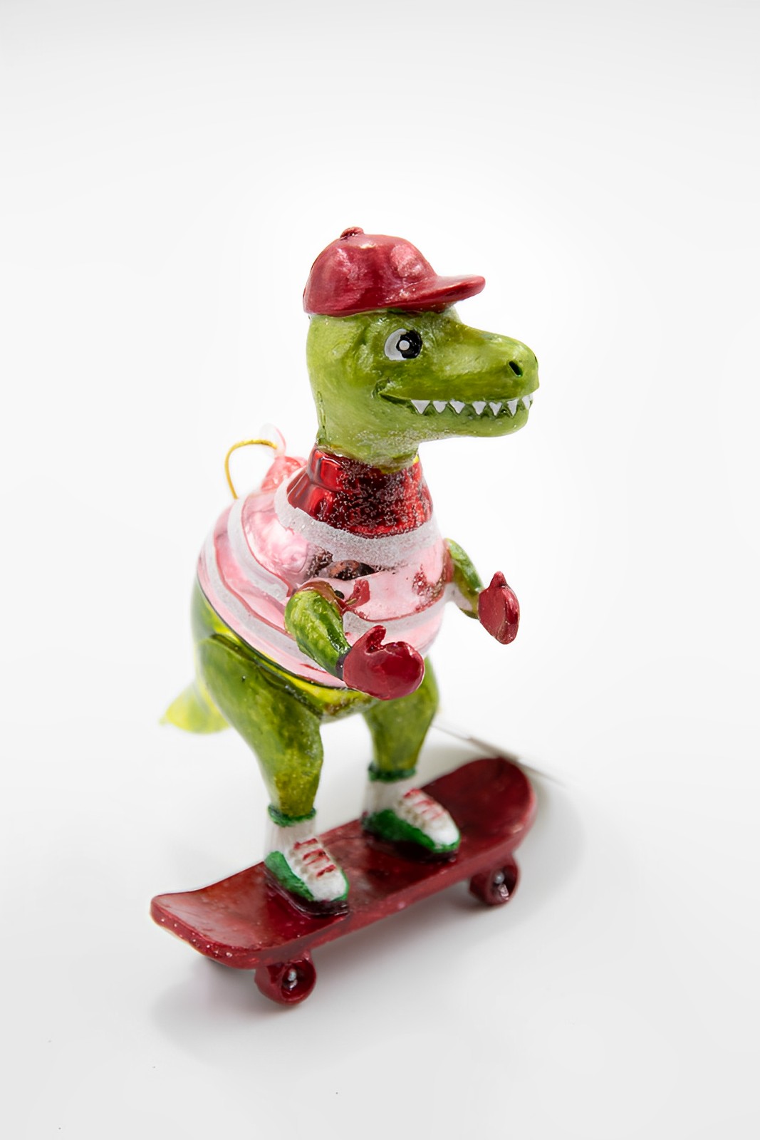 Sass & Belle Dinosaurier auf Skatboard Weihnachtsschmuck  