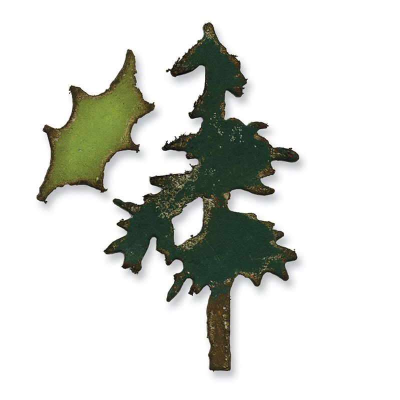 Sizzix Stanze Movers & Shapers die Mini Pine Tree  Holly Set