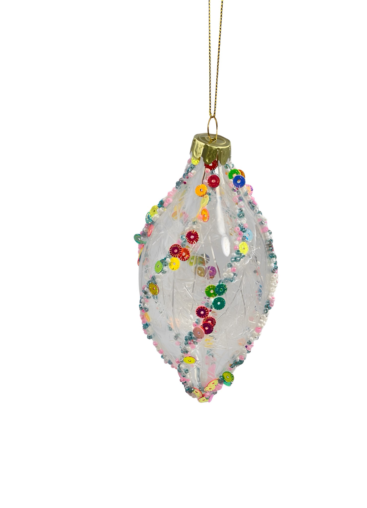 Goodwill Glaskugel Tropfenform Christbaumschmuck  