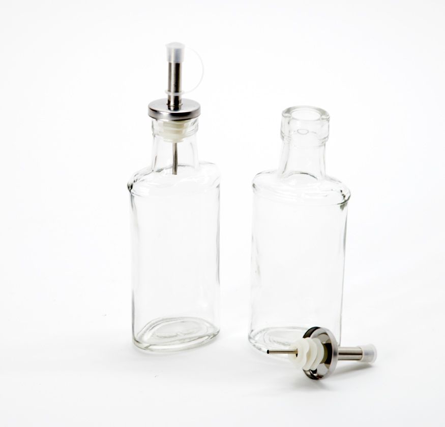 Essig- Ölflaschen Set mit Ausgießer