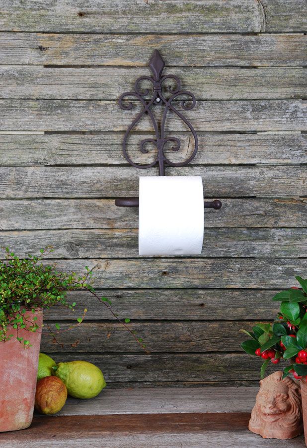 Toilettenpapierhalter weiß oder braun Landhausstil