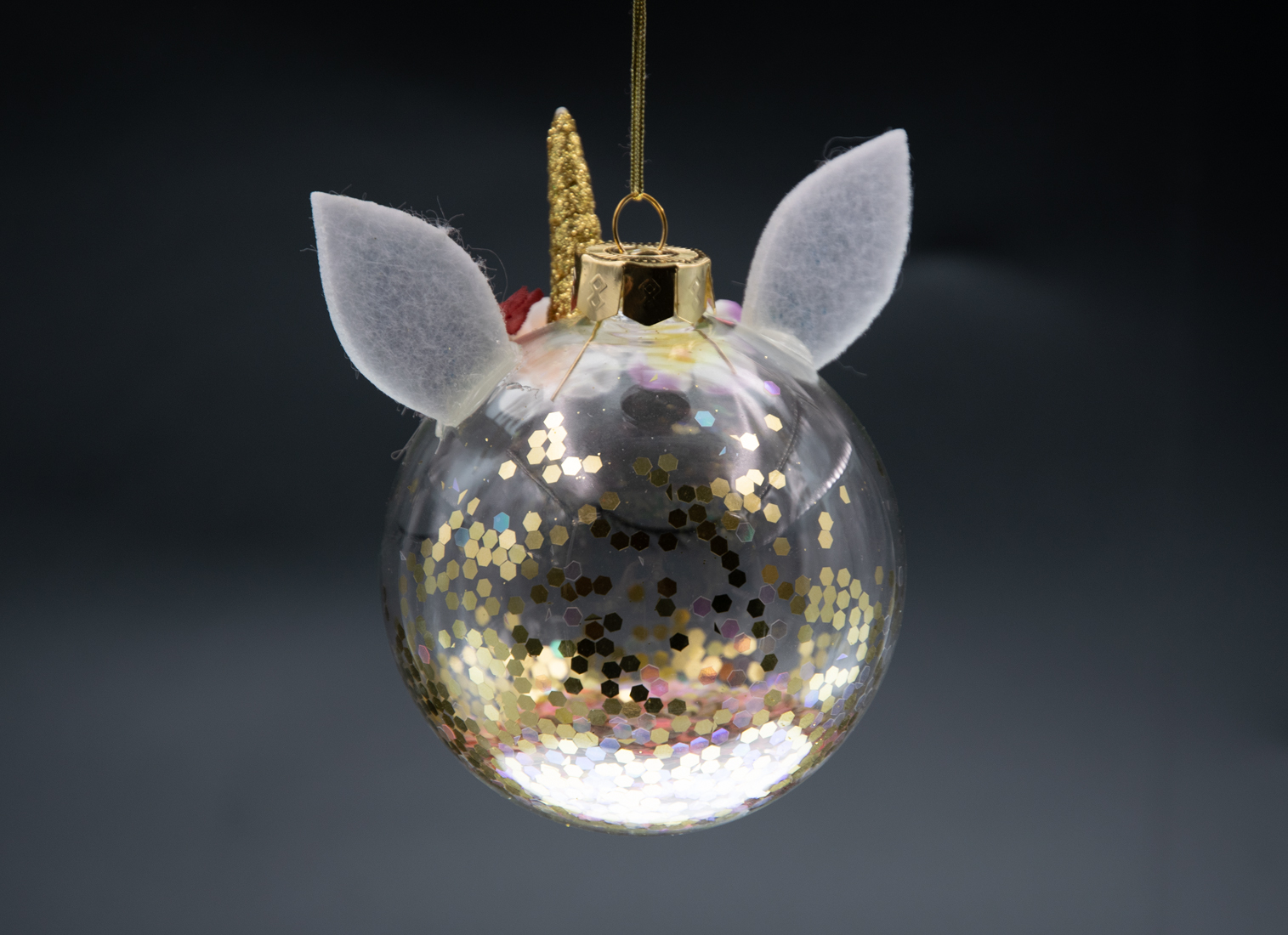 Weihnachtsschmuck Glaskugel Einhorn Unicorn 