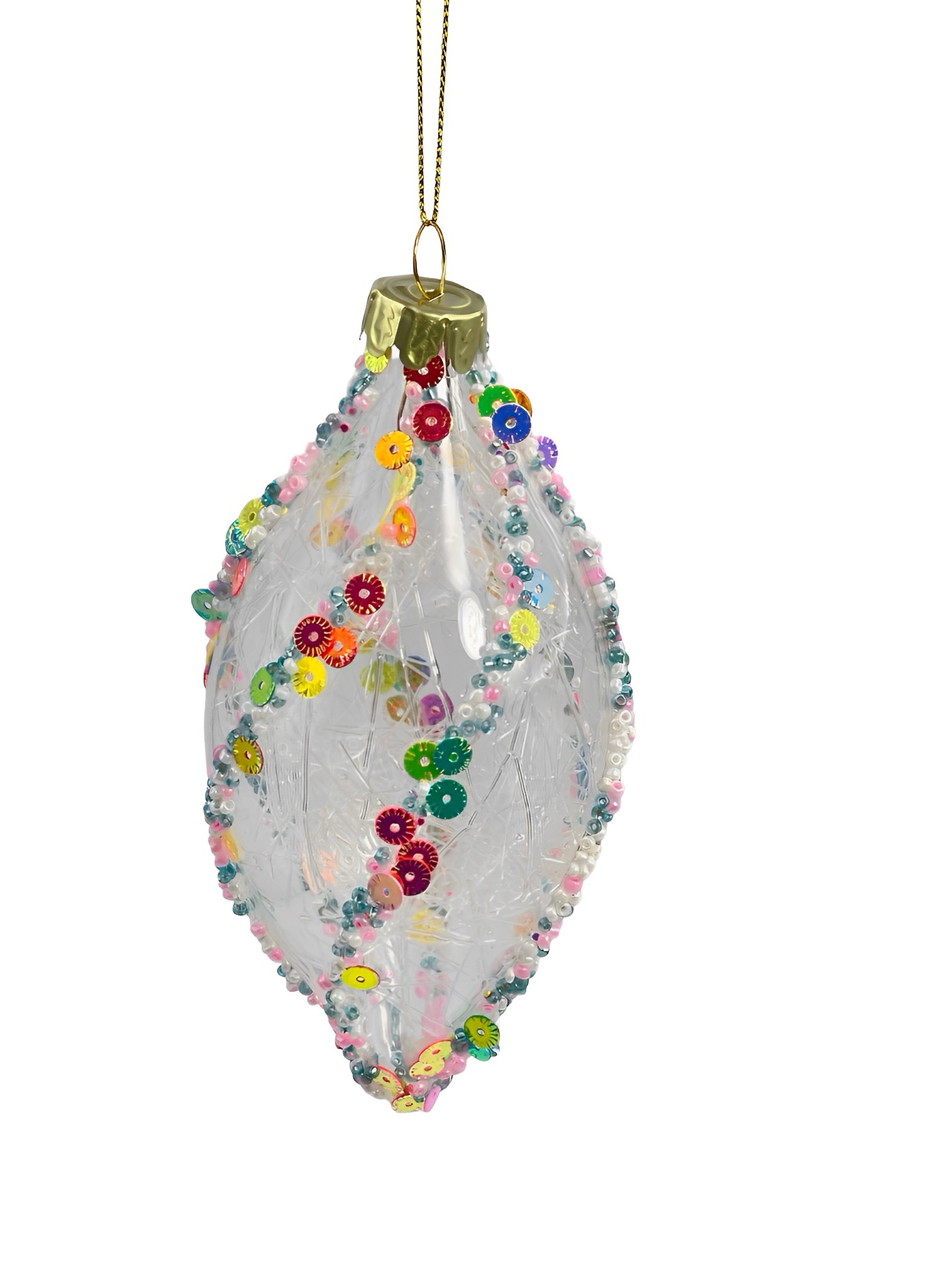 Goodwill Glaskugel Tropfenform Christbaumschmuck  