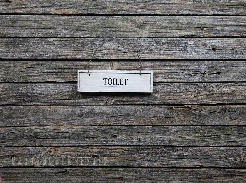 Toilettenschild Holz Landhausstil