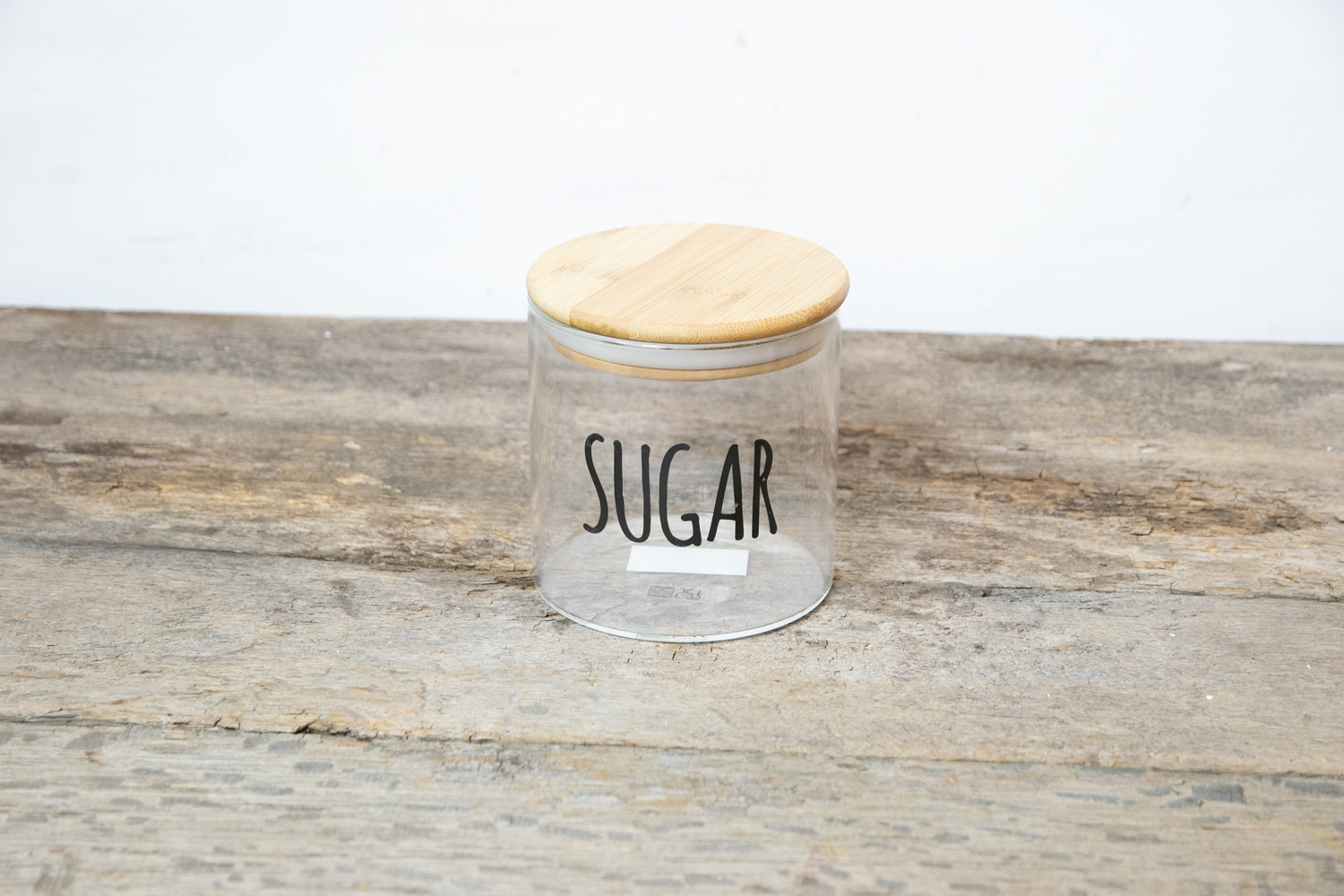 Vorratsdose Zucker Glas mit Holzdeckel Landhausstil