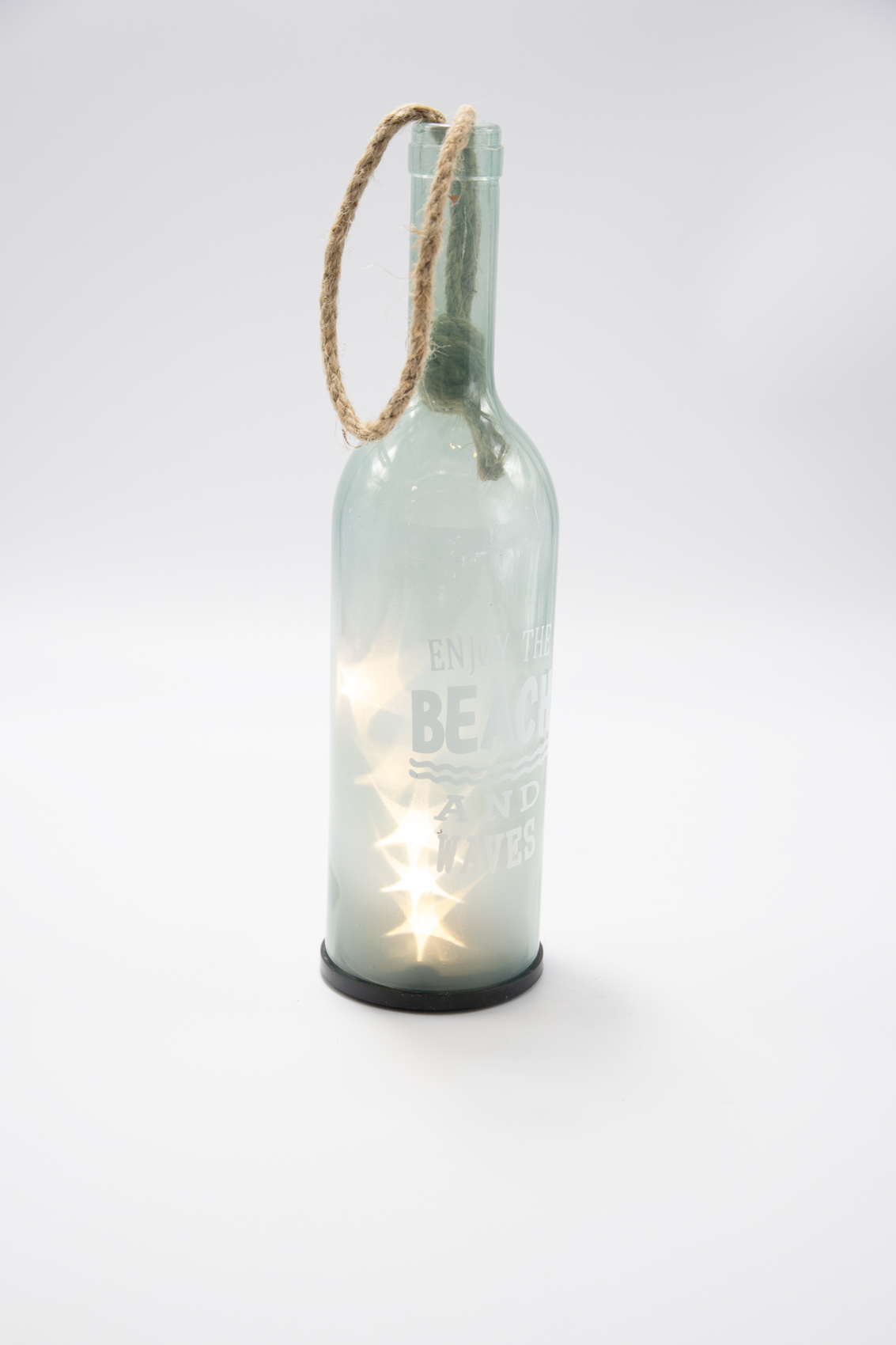 Glasflasche beleuchtet (LED) Maritim