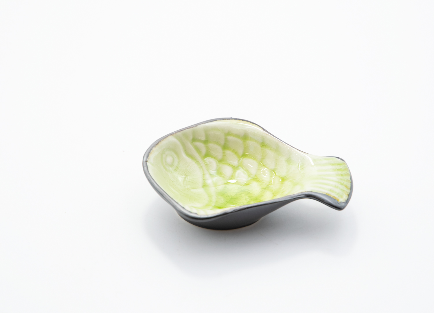 Schale Dipschale Keramik Fisch grün Maritim Landhausstil