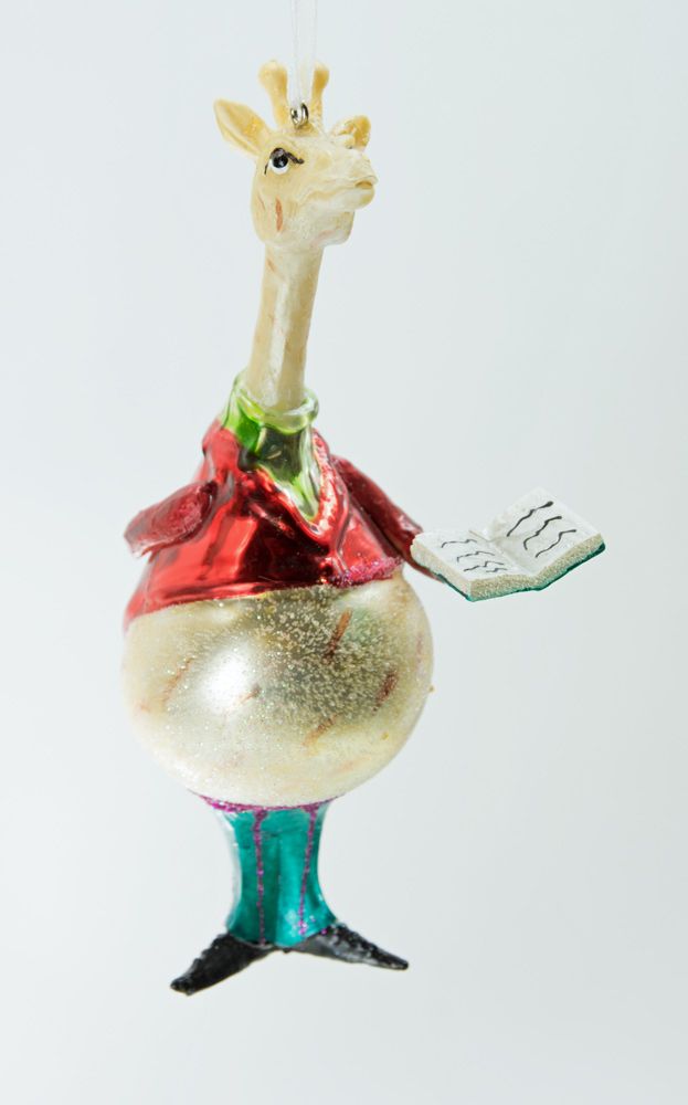 Giraffe mit Buch Weihnachtsschmuck