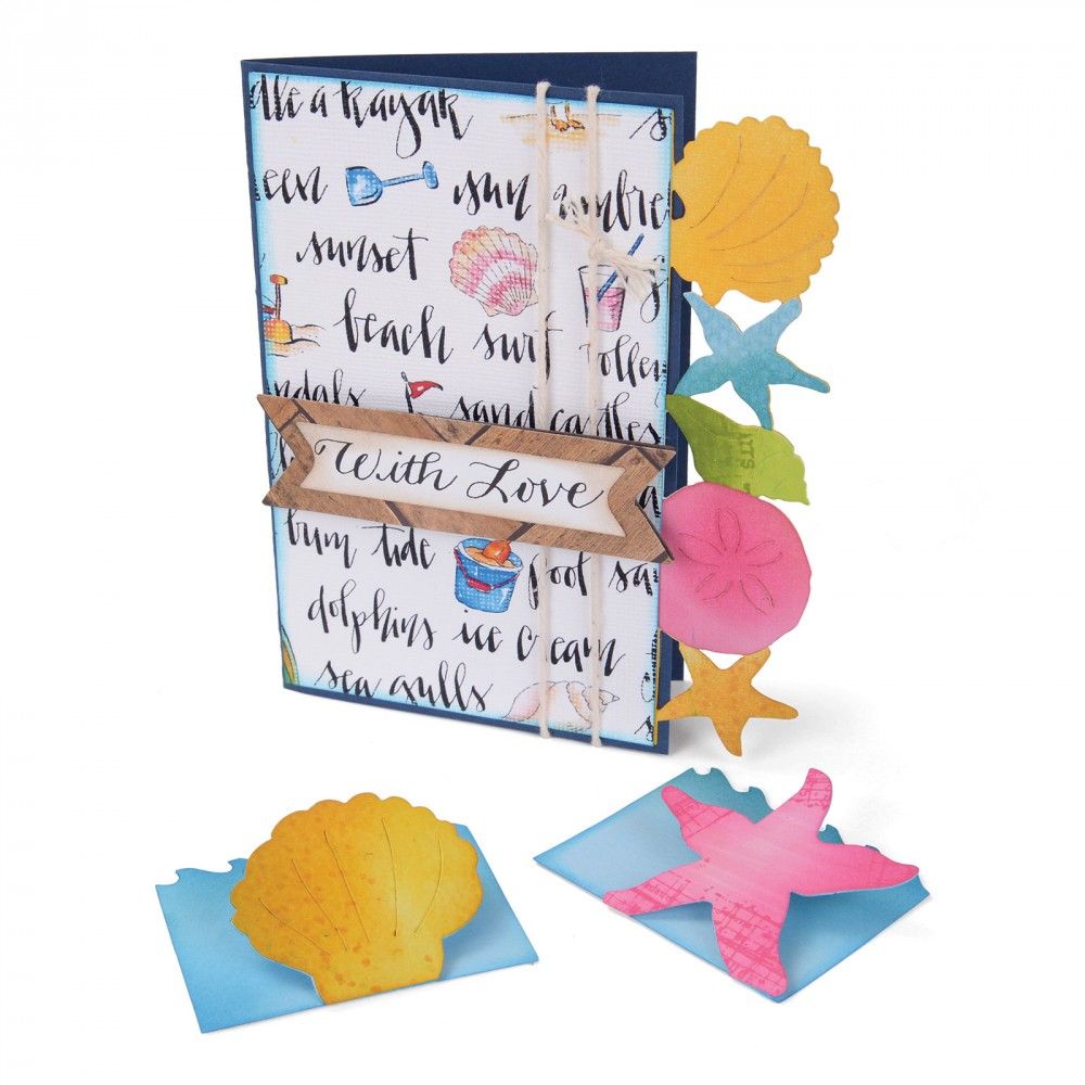 BIGZ XL Stanze  Card & Mini Cards, Seashells & Starfish